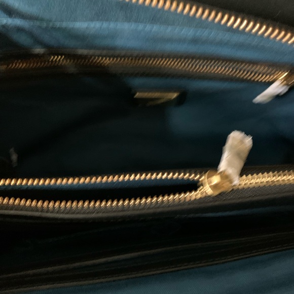 Designer Brian Atwood Leather AHAVEN Tassel Zip Pocket BLACK Tote Hand Bag NWT - Picture 11 of 13